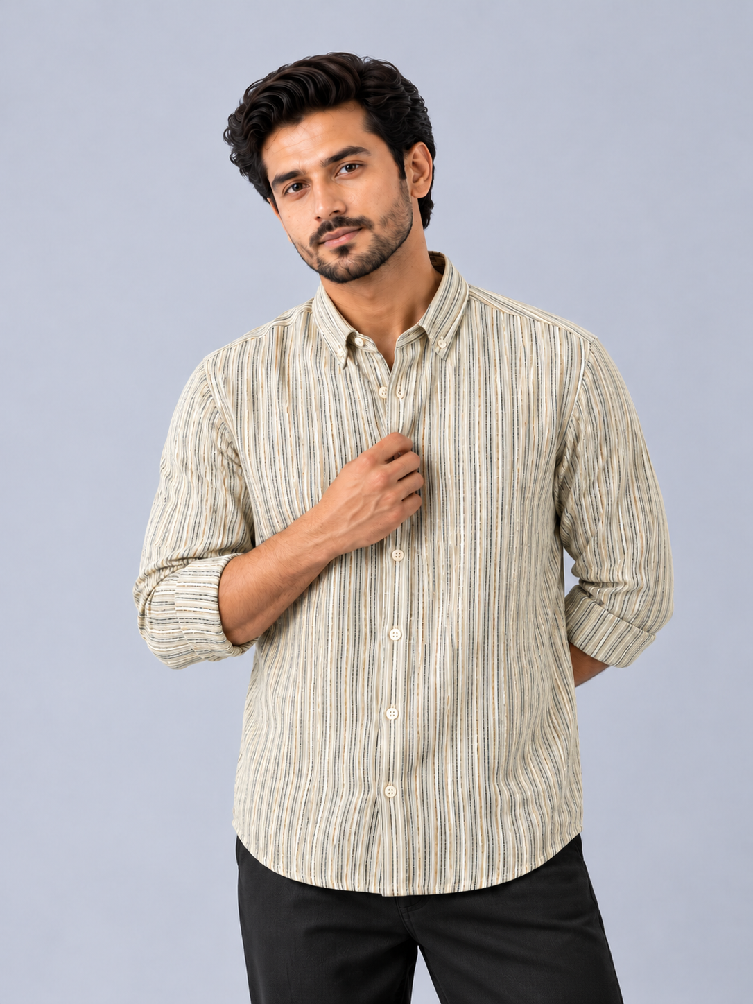 Sand beige classic shirt