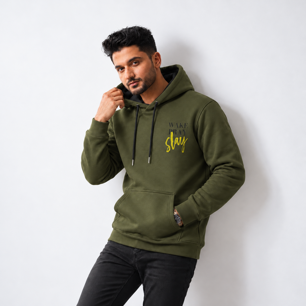 Verdant olive hoodie