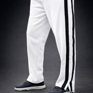 Men’s Relaxed Fit Trousers WHITE – Zareve