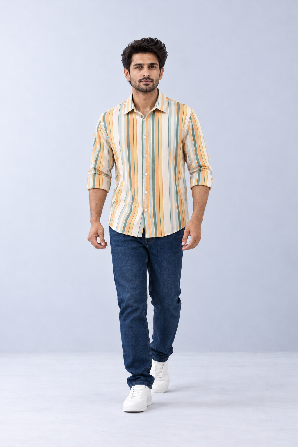 Multicolour srtipe classic shirt - Image 5