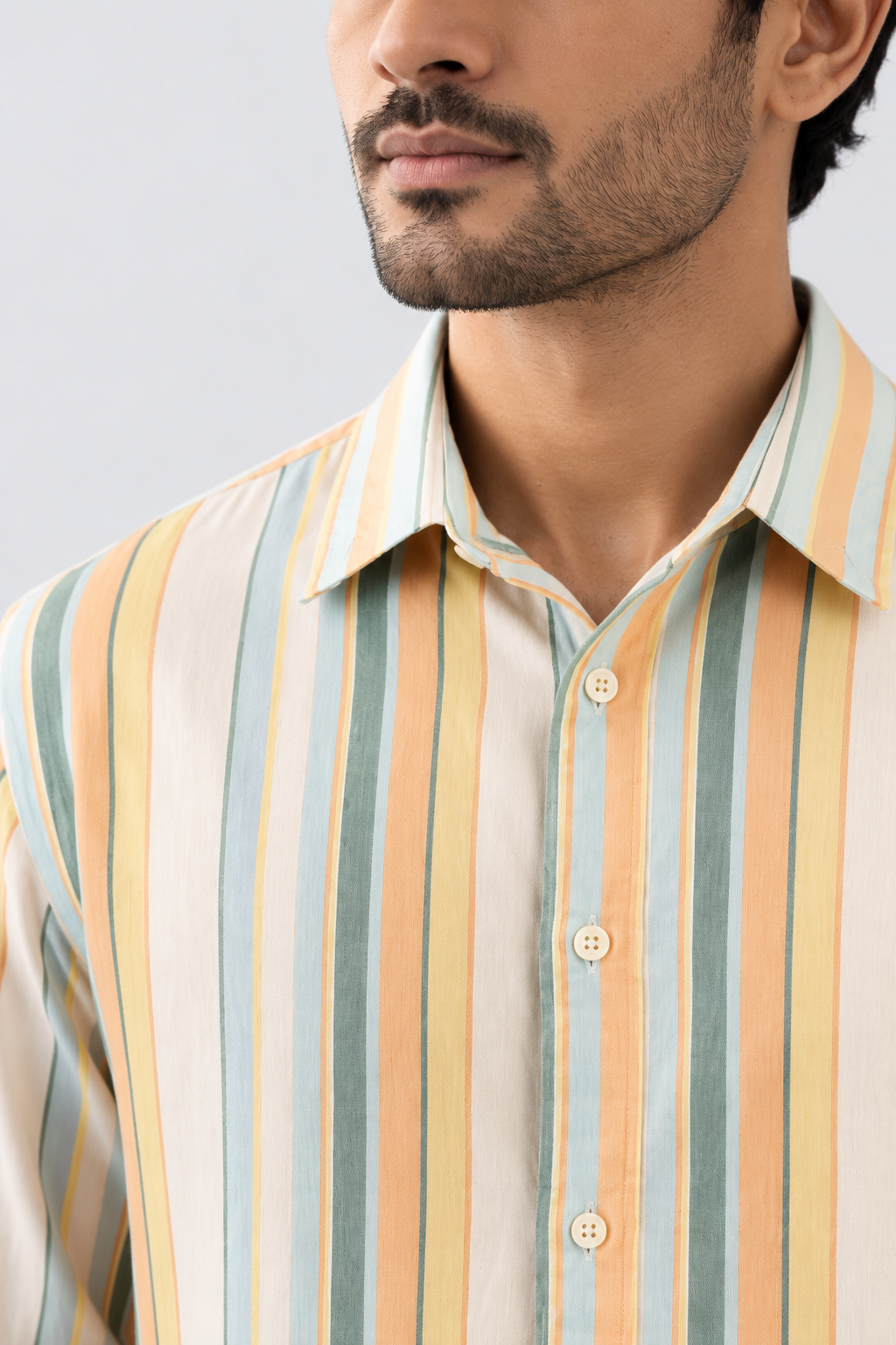 Multicolour srtipe classic shirt - Image 2