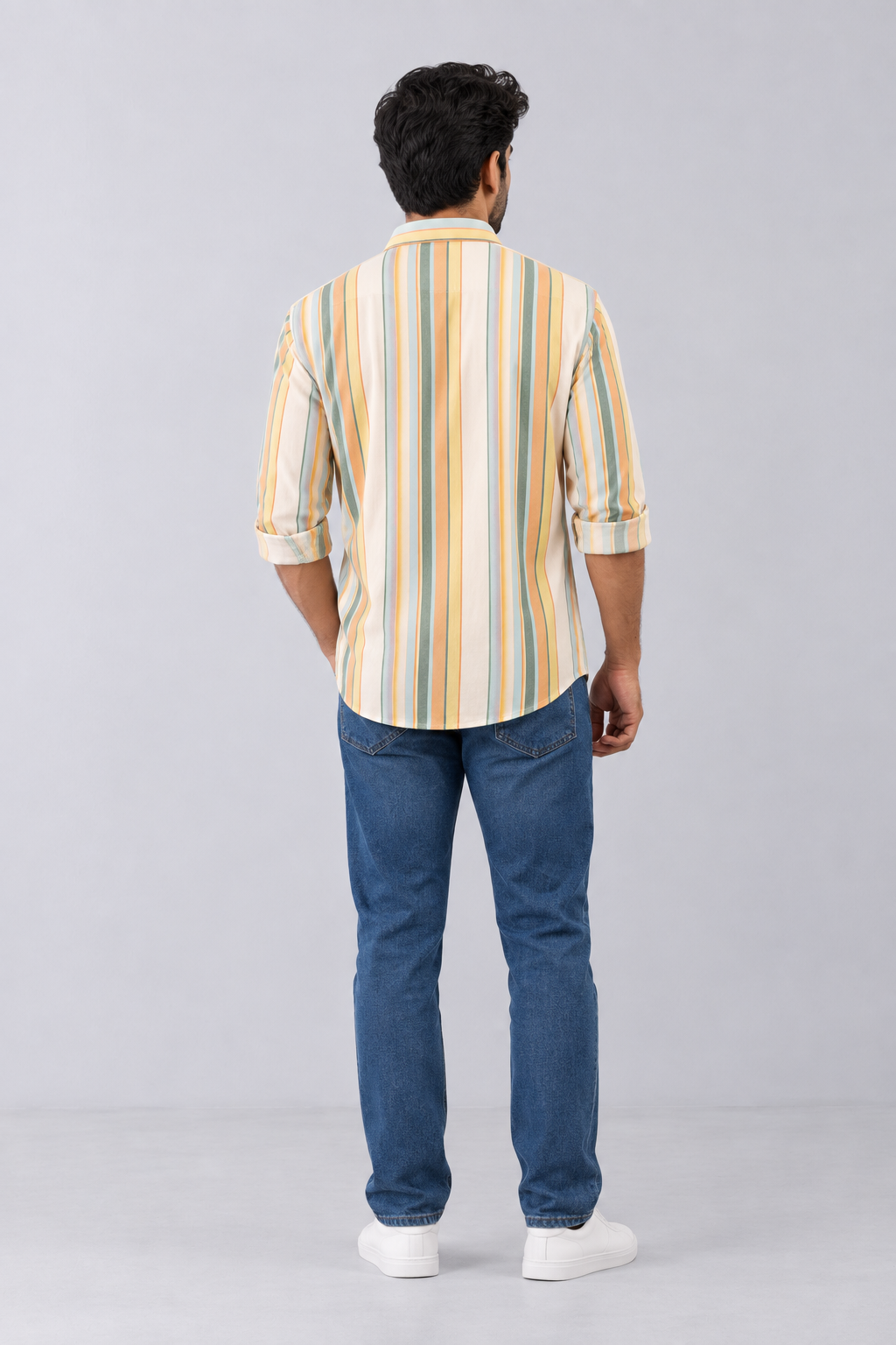 Multicolour srtipe classic shirt - Image 3